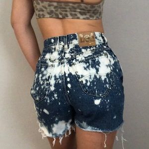 LEE Acid Wash Cut Off Jean High Waisted Shorts 5